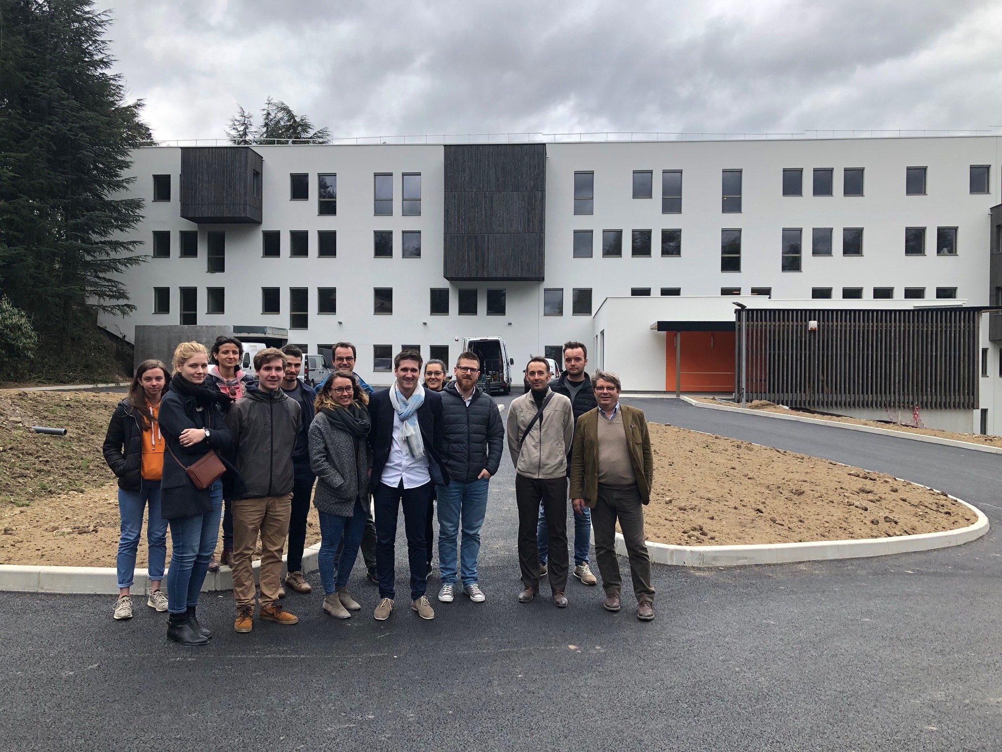 Visite de chantier avec une partie de l’agence sur notre rénovation énergétique Passivhaus du batiment 22 Rue paul petit