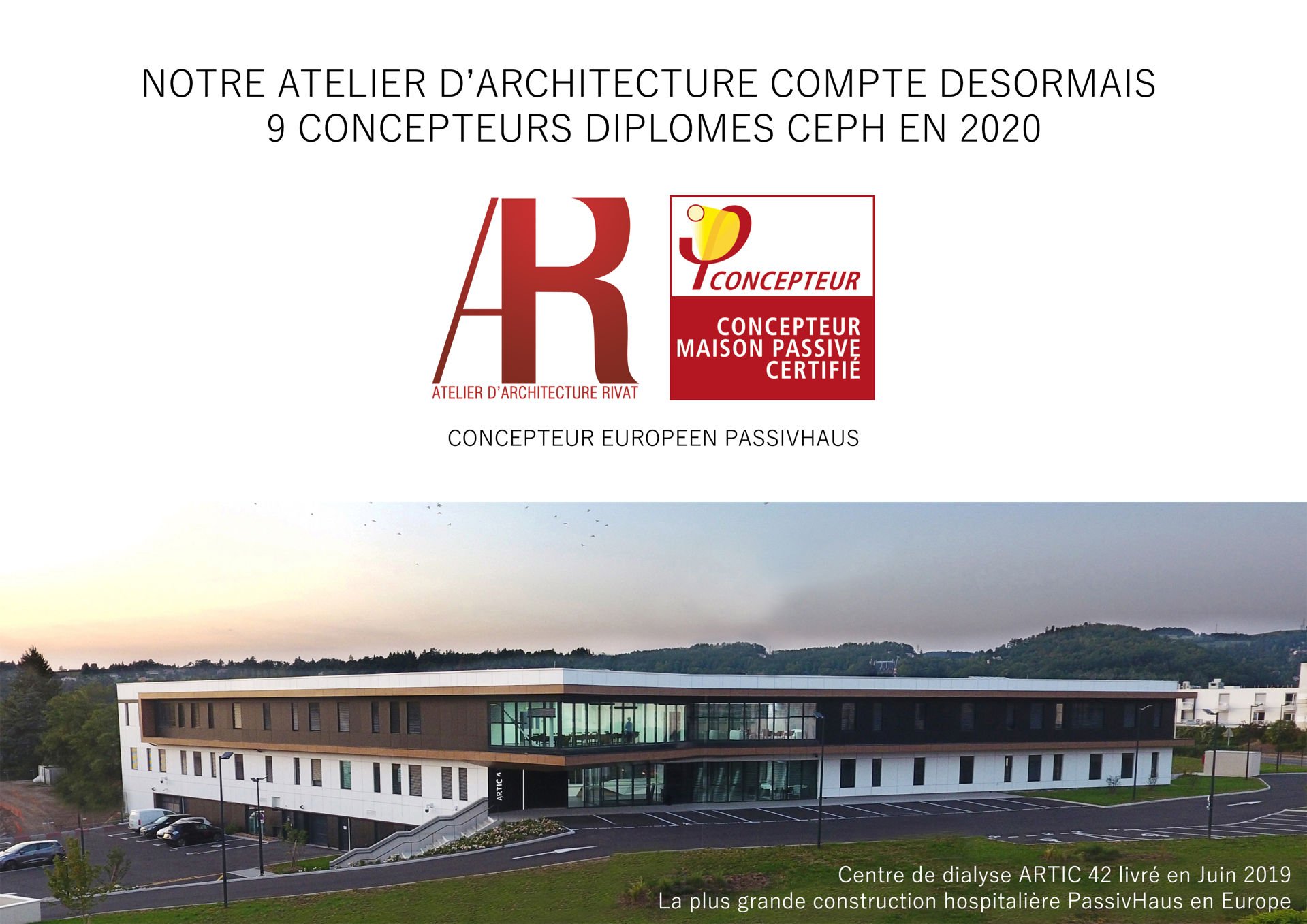 ACTUALITE : Notre Atelier d’Architecture compte désormais 9 concepteurs diplômés CEPH (Concepteur Européen PassivHaus) en 2020 !