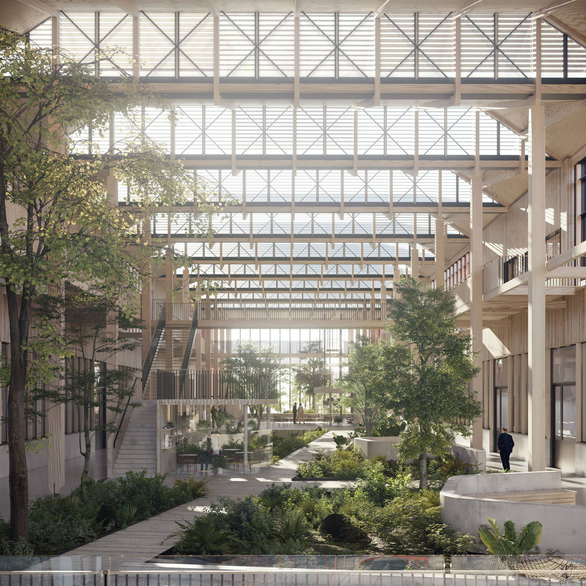 VERSAILLES – Concours CREM – Campus d’Innovation MINES ParisTech 17 000 m2 en structure bois – Passivhaus